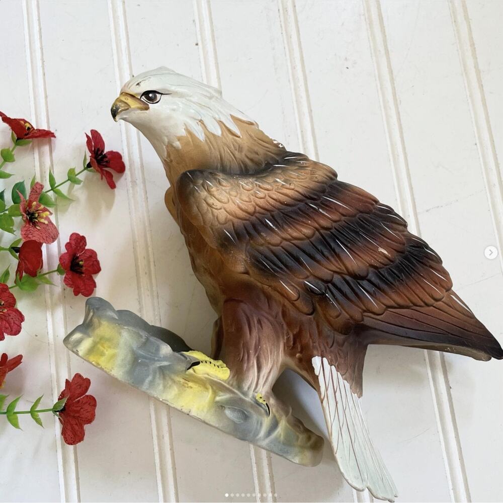 Vintage 1962 Napcoware Napco Bald Eagle (C-5360) Bisque Planter